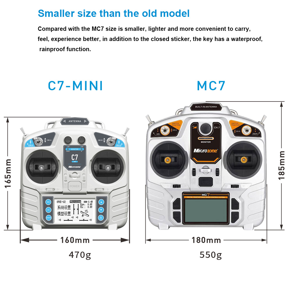 마이크로존 MC7 컨트롤러 C7 미니 송신기 2.4G  - Rc Hobby Shops 리뷰 및 가격